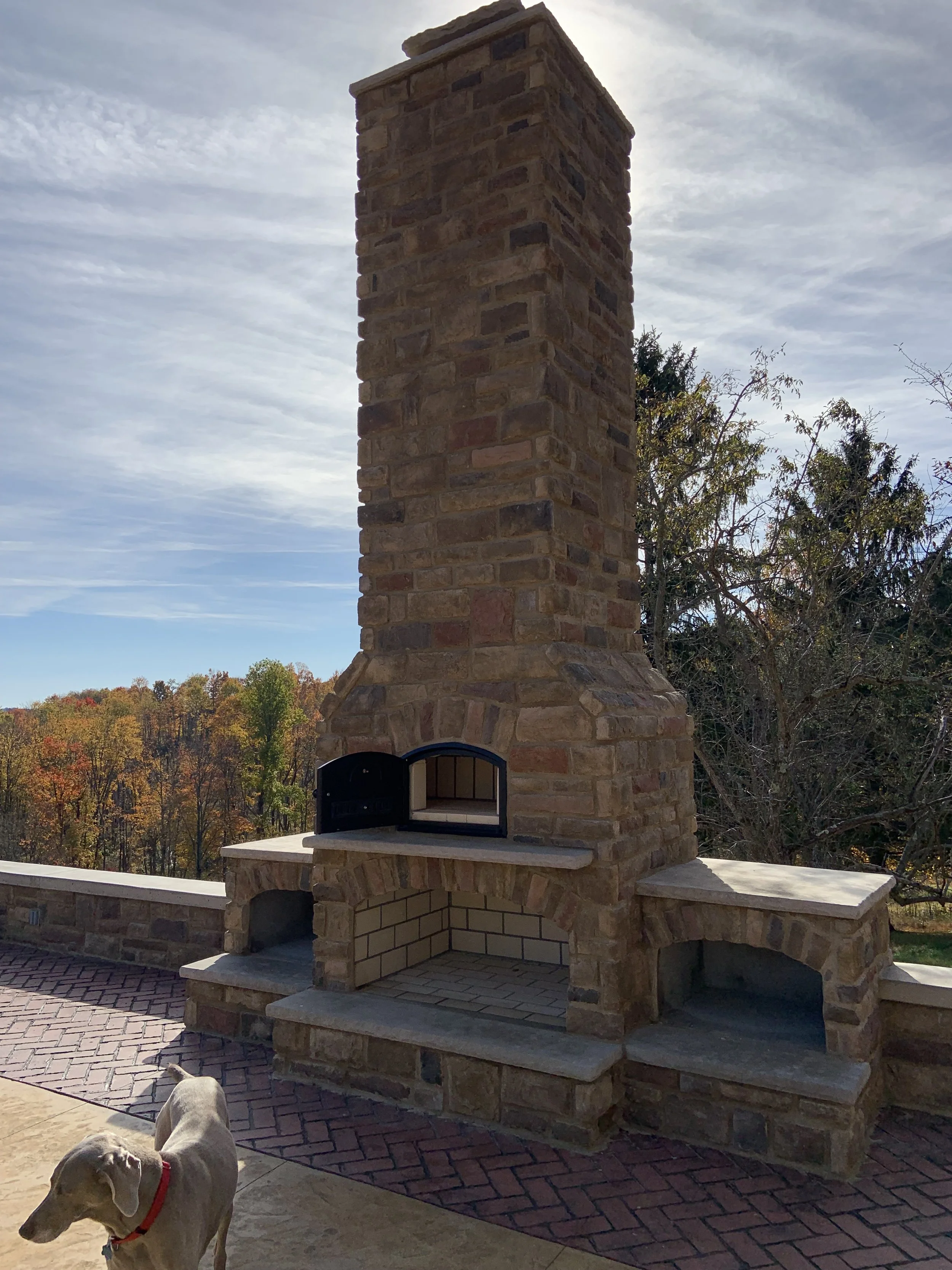 Fiesta Mezzo combo brick oven with wood storage